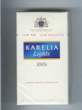Karelia Lights Finest Virginia Tobaccos 100s cigarettes hard box Karelia Lights Finest Virginia Tobaccos 100s cigarettes hard box
