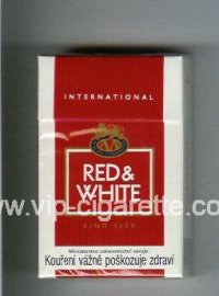 Red and White International King Size cigarettes hard box