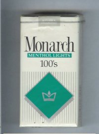Monarch Menthol Lights 100s cigarettes soft box