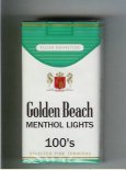 Golden Beach Menthol Lights 100s Selected Fine Tobaccos Filter cigarettes soft box Golden Beach Menthol Lights 100s Selected Fine Tobaccos Filter cigarettes soft box