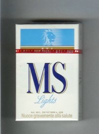 MS ETI Lights cigarettes hard box