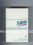 Salem Super Lights Menthol Fresh with red line cigarettes hard box Salem Super Lights Menthol Fresh with red line cigarettes hard box