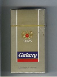 Galaxy Slims gold 100s cigarettes hard box