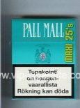Pall Mall Refreshing Menthol Lights 25s cigarettes hard box