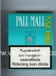 Pall Mall Refreshing Menthol Lights 25s cigarettes hard box Pall Mall Refreshing Menthol Lights 25s cigarettes hard box