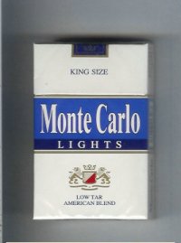 Monte Carlo Lights Low Tar American Blend Cigarettes hard box