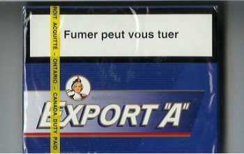 Export \'A\' Macdonald 25s cigarettes Medium blue wide flat hard box