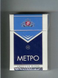Metro T American Blend cigarettes hard box