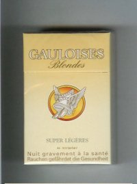 Gauloises Blondes Super Legeres yellow Cigarettes hard box