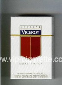 Viceroy Special Dual Filter Cigarettes white and red hard box