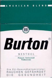 Burton Menthol cigarette American Blend Germany