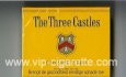 The Three Castles cigarettes yellow wide flat hard box