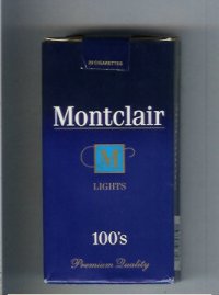 Montclair M Lights 100s Cigarettes soft box