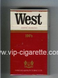 West American Blend 100s cigarettes hard box