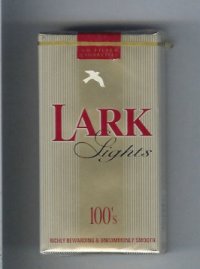 Lark Lights 100s grey Cigarettes soft box
