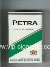 Petra Lights Menthol cigarettes hard box