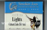 Smokin Joes Premium Lights Canadian Blend 25 cigarettes wide flat hard box