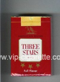 Three Stars American Blend Full Flavor De Luxe cigarettes soft box