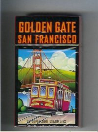Golden Gate San Francisco 100s 20 superlight cigarettes hard box