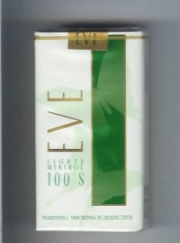 EVE Lights Menthol 100s cigarettes soft box