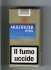 Multifilter Philip Morris gold and blue 100s cigarettes soft box