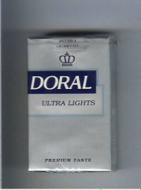 Doral Premium Taste Ultra Lights cigarettes soft box Doral Premium Taste Ultra Lights cigarettes soft box