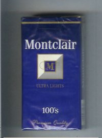 Montclair M Ultra Lights 100s Cigarettes soft box