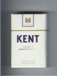Kent USA Blend Gold 1 Smoshest Taste Charcoal Filter cigarettes hard box