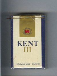 Kent III cigarettes soft box