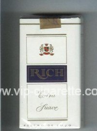 Rich Extra Suave 100s cigarettes white and blue soft box