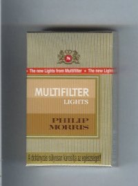 Multifilter Philip Morris Lights cigarettes hard box