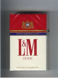 L&M Quality American Blend Filter cigarettes hard box