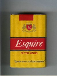 Esquire Filter Kings cigarettes yellow and red soft box
