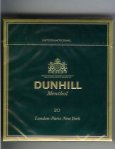 Dunhill International Menthol 20 100s cigarettes wide flat hard box