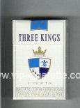 Three Kings Lights cigarettes white hard box