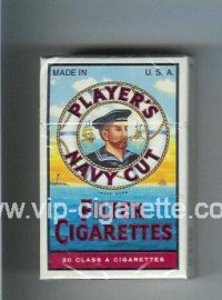 Player's Navy Cut Filter Cigarettes blue and yellow cigarettes hard box