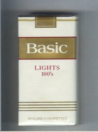 Basic Lights 100s cigarettes soft box