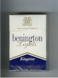 Benington Lights cigarettes kingsize