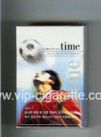 Time Timeless Soccer. The World Language hard box cigarettes