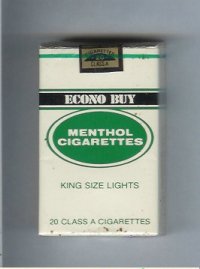 Econo Buy King Size Lights Menthol cigarettes soft box