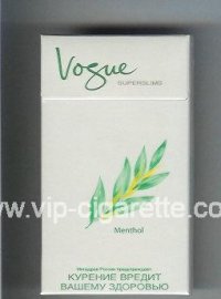 Vogue Superslims Menthol 100s cigarettes hard box