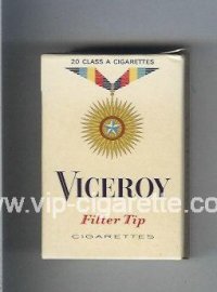 Viceroy Filter Tip Cigarettes gold medal hard box