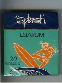 Djarum Splash 90s cigarettes wide flat hard box Djarum Splash 90s cigarettes wide flat hard box