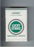 Lucky Strike Luckies An American Original Menthol Lights cigarettes hard box