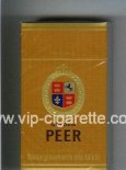 Peer Golden 100s brown cigarettes hard box