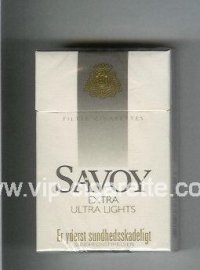 Savoy Extra Ultra Lights cigarettes hard box