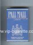 Pall Mall Lights blue cigarettes hard box Pall Mall Lights blue cigarettes hard box