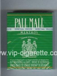Pall Mall Famous Cigarettes Menthol 25s cigarettes hard box