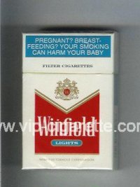 Winfield Lights Cigarettes white and red hard box
