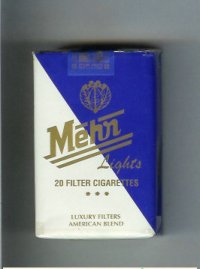 Mehr Lights American Blend white and blue cigarettes soft box